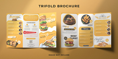 Food Trifold Brochure Design Template brochure brochure design creative design design designer food design food promotion graphic print promotion restaurant trifold