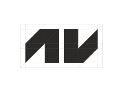 architectural Logo for AV_studio branding design flat graphic design icon illustration logo minimal ui vector