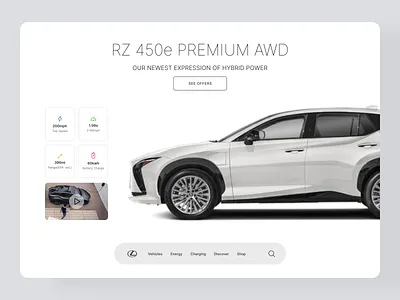 Lexus Landing page - Hero Section car figma hero section landing page lexus minimalist product design typography ui web design website