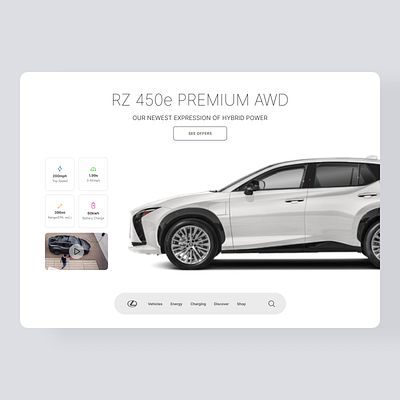 Lexus Landing page - Hero Section car figma hero section landing page lexus minimalist product design typography ui web design website