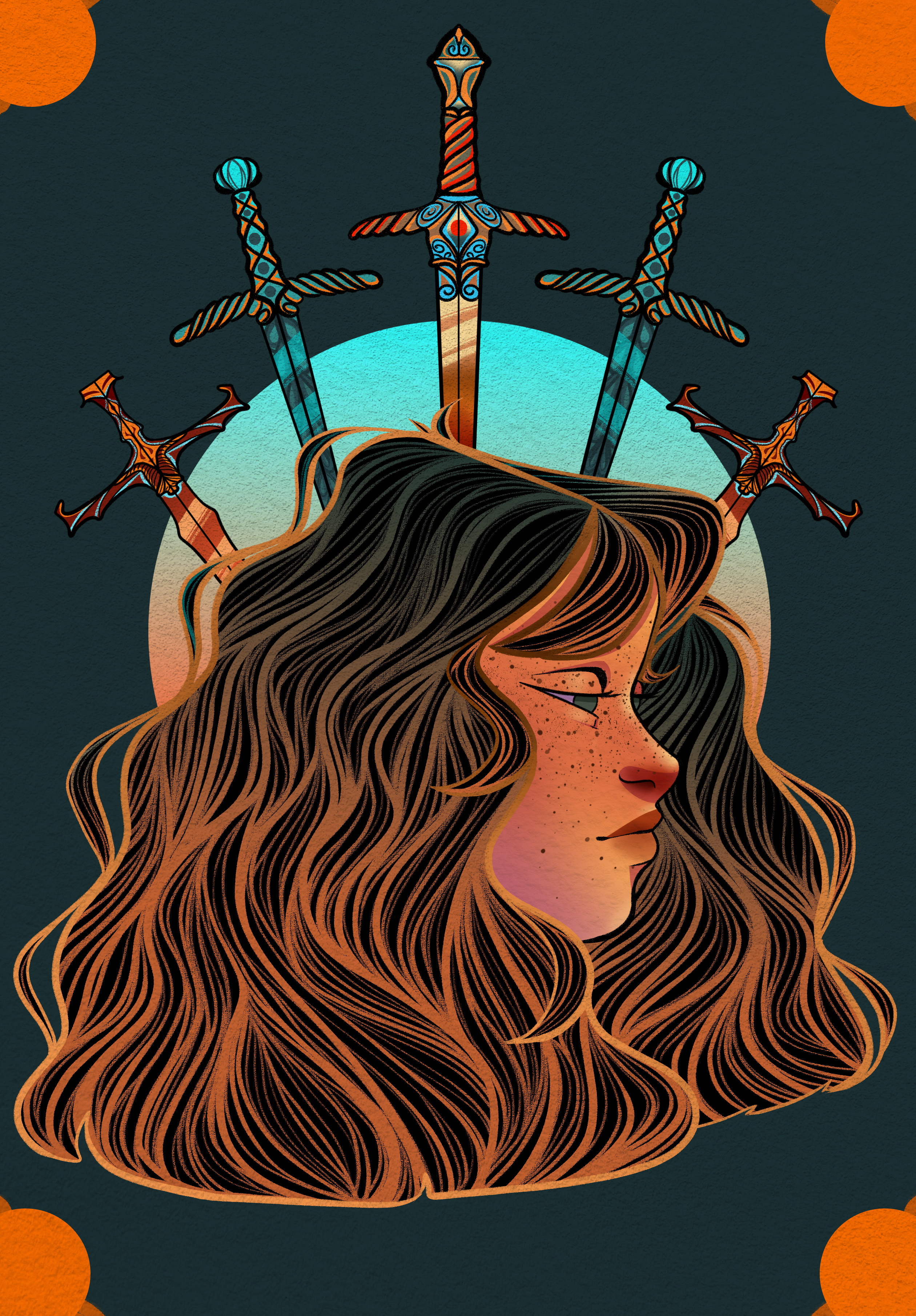 Sword Game - Amabille Freitas, 2023 art book cover book illustration concept art digital art digital painting illustration painting