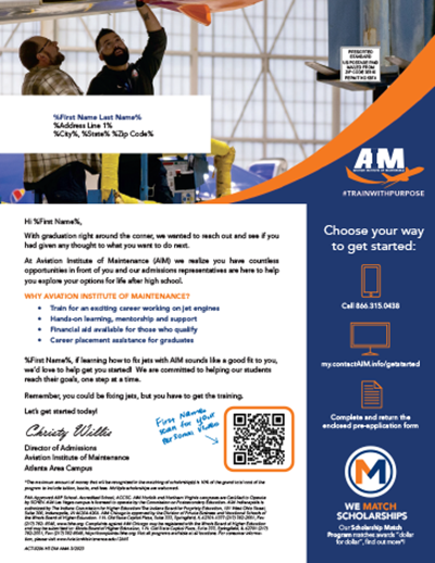 AIM Direct Mail Letter direct mail letter