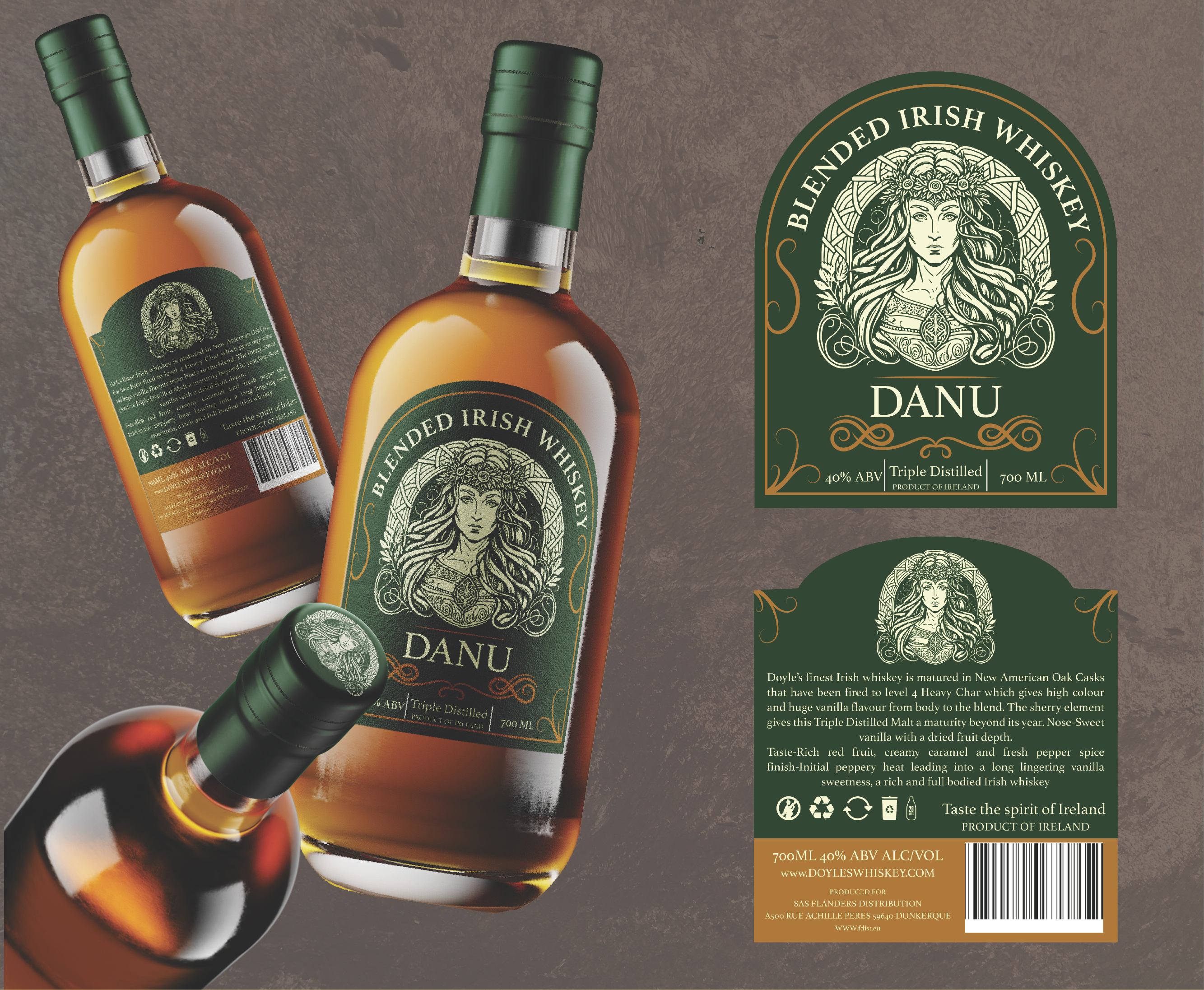 Whiskey Label Design branding graphic design illustration label