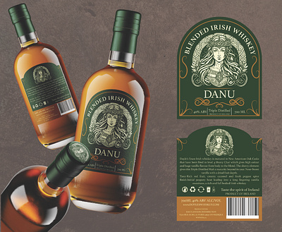 Whiskey Label Design branding graphic design illustration label
