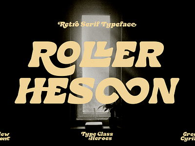 Roller Hesoon - Retro Font 80s font 90s font app font brand identity branding font christmas font decorative font display font fashion font groovy font grunge font halloween font headline font invitation font ligature font logotype retro font typography vintage font webfont