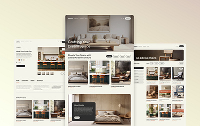 Adeka e-commerce furniture store e commerce furniture ui web design