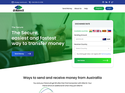 G-Remit bank app banking branding graphic design money transfer ui ux website