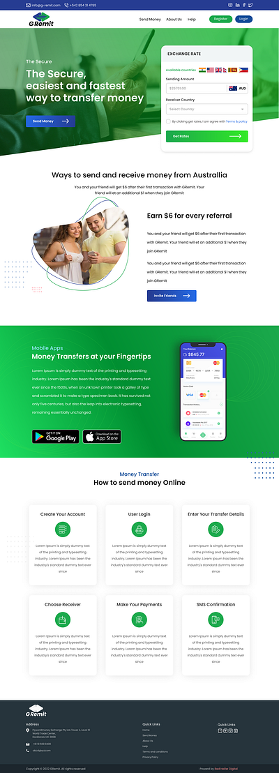 G-Remit bank app banking branding graphic design money transfer ui ux website