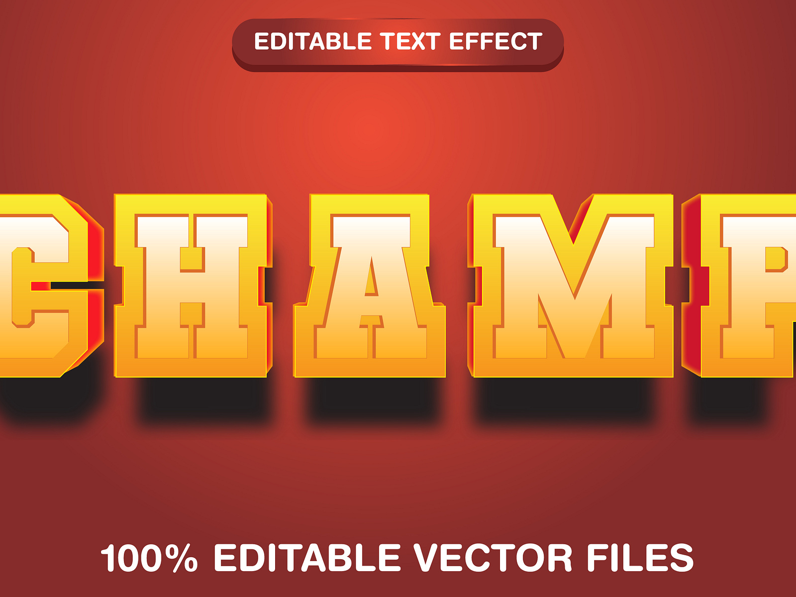 Champ 3d Text Style Effect By Easin Arafat On Dribbble