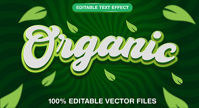 Organic 3d text style effect 3d 3d text effect branding design editable text fresh fresh food graphic design graphic style illustration leaf template text natural food nature text organic organic editable text organic food organic food text effect vector vector text vector text mockup