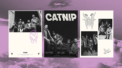 Catnip band posters art direction band branding poster