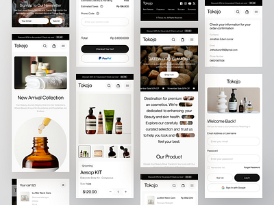 Tokojo - Responsive E-Commerce beauty clean e commerce ecommerce marketplace minimalist product responsive shop skincare ui ux web webdesign website