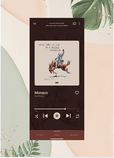 Music Player - Daily UI 009 009 design music player ui ux