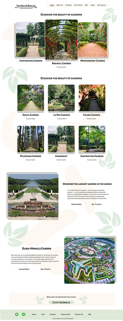 A Website for Garden lovers graphic design ui