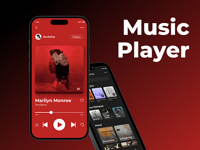 Music App Concept appdesign dailyui mobiledesign musicapp uiux