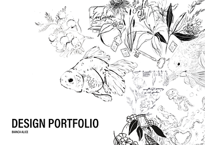 Design portfolio, Bianca Alice branding design logo mural portfolio schoolbased sketch