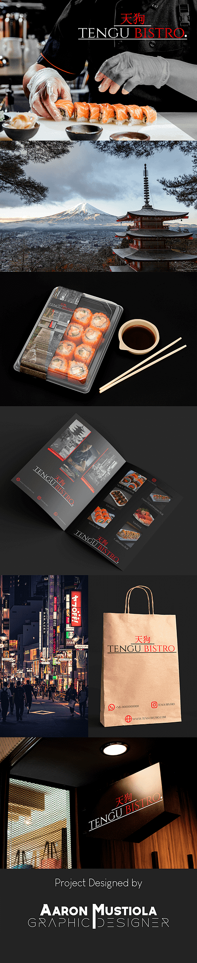 Tengu Bistro Brand Desing brand identity branding design graphic design logo typography vector