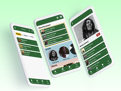 Reggae Music app UI. daily ui dailyui design music app ui ui ui design ux ux design uxui web app web design