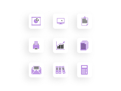 Business - Icons branding business icon calculator colorful design documents home page icon set icons illustration logo mail monitor office popular printer trend ui vector zart