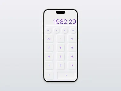 Daily UI Challenge #004 — Calculation flat ui neumorphism ui