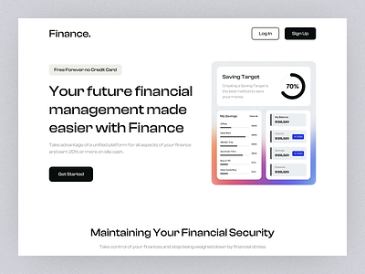 Financial Management Landing Page finance finance landing page finance management finance web design financial financial landing page financial management financial web design financial website landing page design management ui ux visual design web design web ui website design wily wily agency
