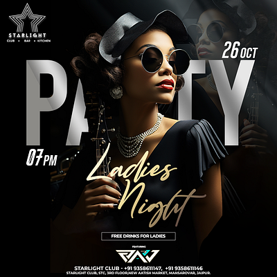 LADIES NIGHT PARTY FLYER FOR CLUB neonflyer