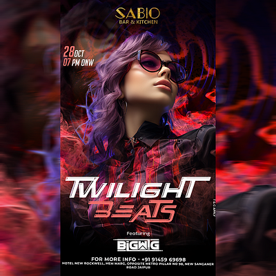 TWILIGHT BEATS, TECHNO MUSIC FLYER basseventflyer