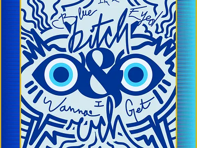 Big Eyes ampersand bitch doodle evil eye eyes graphic design illustration money pattern rich type typography