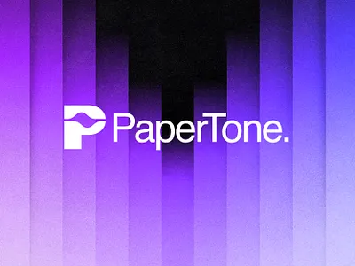 PaperTone-music logo branding combination logo creative letter p logo lettermark logo designer minimal logo modern music music logo p logo play logo producer sound soundcloud symbol typography visual identity wave logo