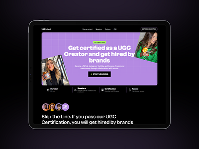 UGC School — Website design ui ux web design webflow website