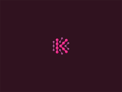 K letter for sale claret for sale k letter lettermark liquid minimal minimalist molecules monogram pink purple sale simple symbol