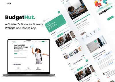 BudgetHut app design figma financial website ui uiux design website design