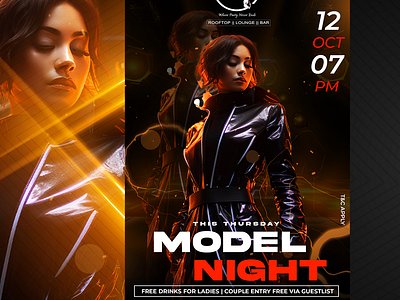 MODEL NIGHT CLUB NIGHT FLYER feelthemusicflyer