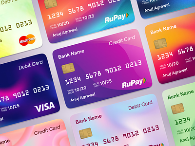 ATM Card Design adobe atm bank card chip debit card design figma gradient ui ui design