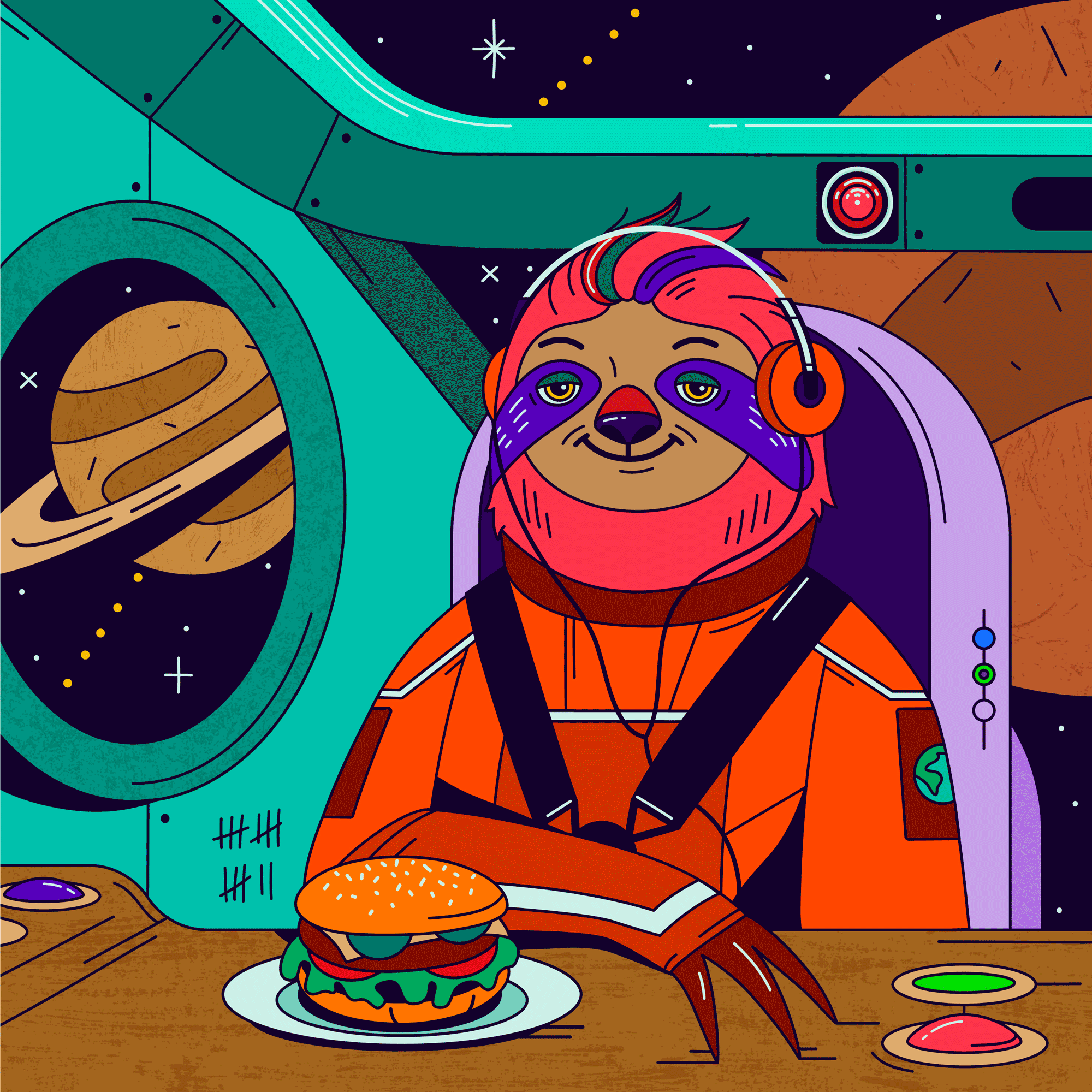 Example of Sloth in Space (GIF)