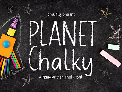 Planet Chalky Handwritten Chalk Font Free Download alphabet canva canva font chalk font chalkboard chalkboard font chalky chalky font cricut cricut font handwritten handwritten font logotype natural handwriting nature font organic font procreate font typeface typography