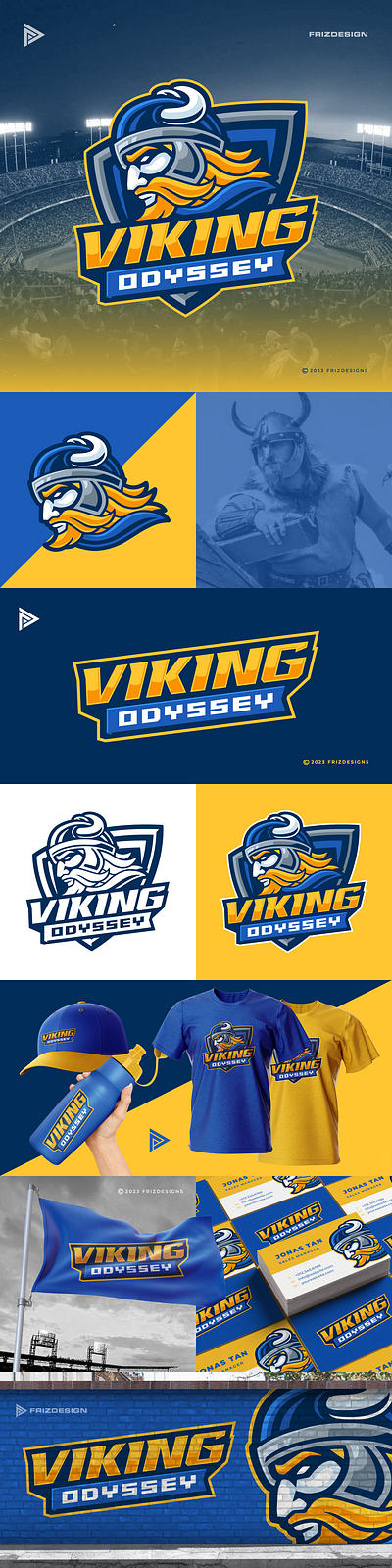 Viking Odyssey cartoon logo mascot sport team viking