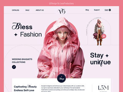 Fashion concept design fashion fashion concept graphic design layout pink ui web website