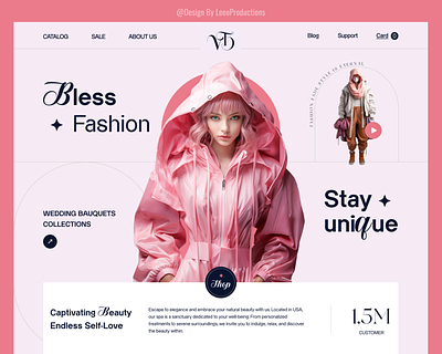 Fashion concept design fashion fashion concept graphic design layout pink ui web website