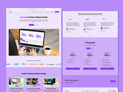 Landing Page For Dock ON graphic design ui ux website