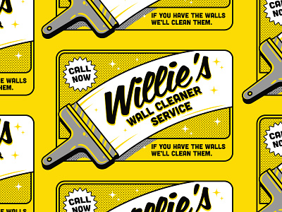 Willie's Wall Cleaner Service illustration illustrator the creative pain vector