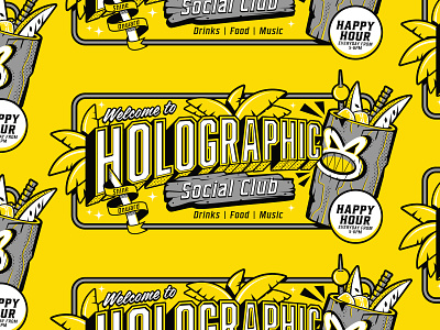 Holographic Social Club holographic illustration illustrator the creative pain vector