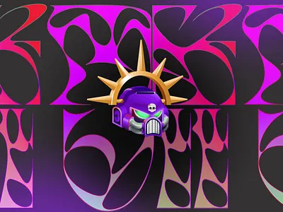 Helmets 40k action figure animation armor boardgame character component library figma gaming green helmet icon illustration mask miniature purple red toy vectors warhammer