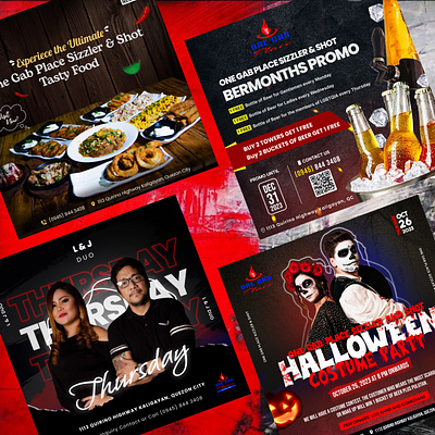 One Gab Place Sizzler & Shot Marketing Poster Designs