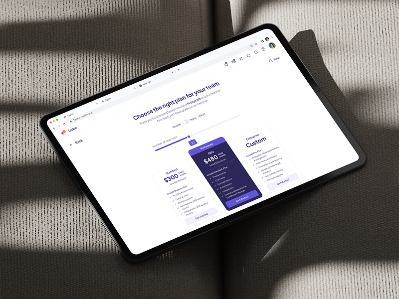 Taskio - Pricing Plan Page