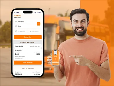 Bus Booking App UI Design booking app bus booking app colors design mobile app design mobile booking product product design projects ticket booking tracking ui travel ui ux uxui