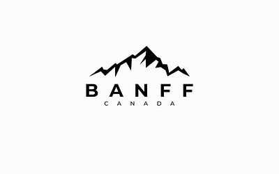 BANFF CANADA LOGO branding business logo company logo design geometric graphic design logo logo design minimal mountain professional logo