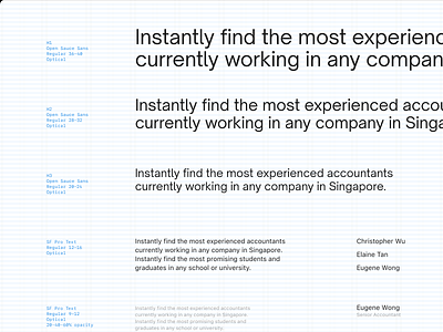 Talentli UI exploration. Typography interface design talentli ui ux web