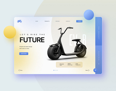 E-Bike Landing Page UI design figma header hero landing page landing page ui ui ui design uiux user interface web design website