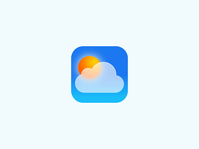 Weather App Icon after effects app clean cloud design figma gif gradient icon interaction interface ios mobile moon motion graphics simple sun ui weather web